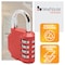 Newhouse Hardware Combination Padlock, Number of Dials 4, Customizable 4-Digit Lock Combo, Red NHH-NUMLK-RD - alternate 3
